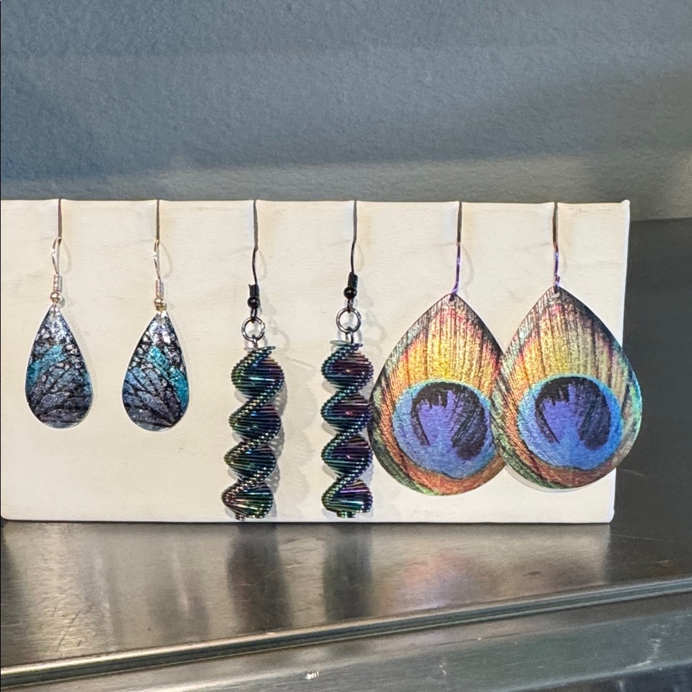 Elegant Multicolor Earring Set